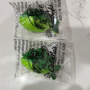 Cabela's Vibrant Green Fishing Easter egg set of two with prize inside new